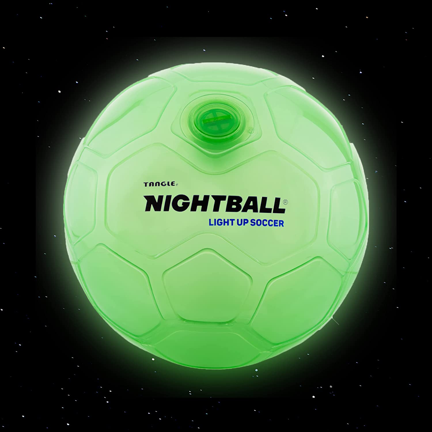 Tangle-Nightball Glow in the Dark Light Up Soccer Ball Green-12801-Legacy Toys