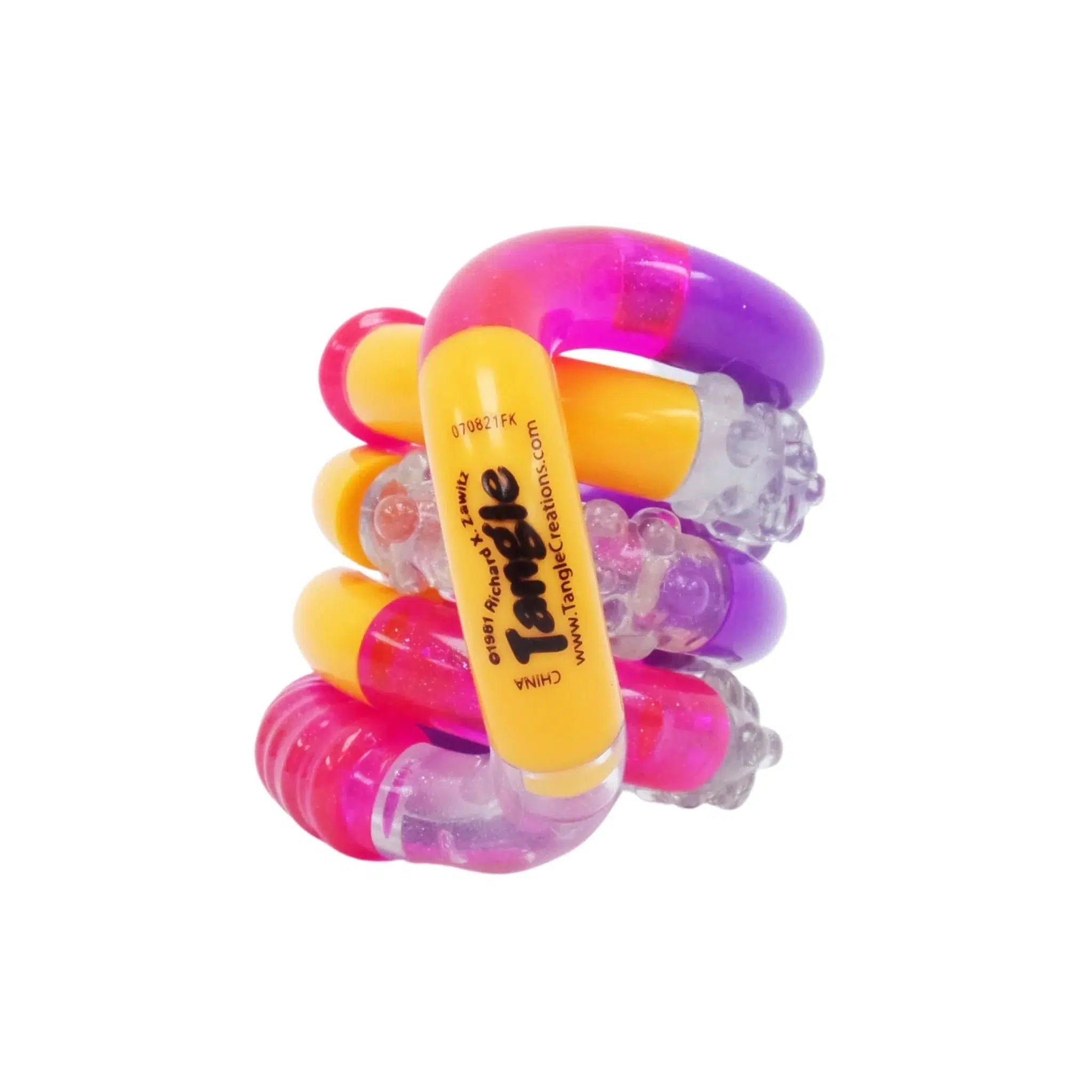 Tangle-Tangle Jr. Fidget Textured Series-1800-POP-Purple/Orange/Pink-Single-Legacy Toys