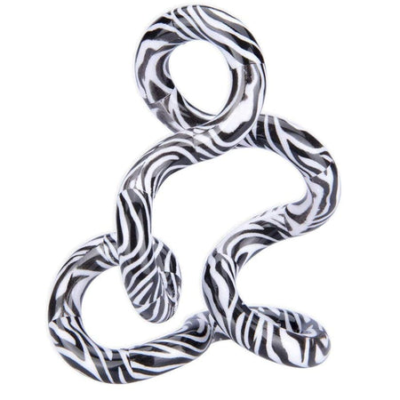 Tangle-Tangle Jr. Wild - Blister Card Assorted Colors-85704-Black White Zebra-Legacy Toys