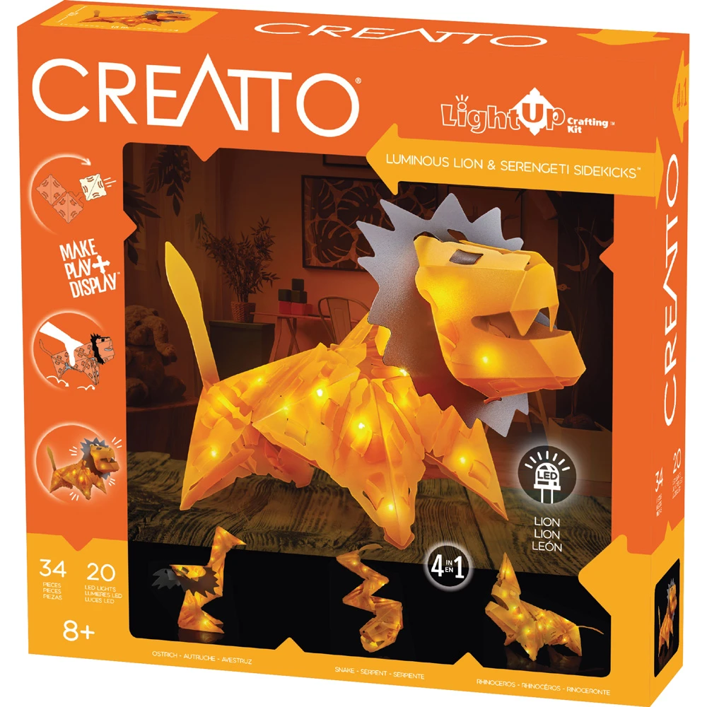 Thames & Kosmos-Creatto: Luminous Lion & Serengeti Sidekicks-888007-Legacy Toys