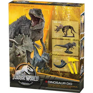 Thames & Kosmos-Jurassic World: Dinosaur Dig - Triceratops, Giganotosaurus, and Velociraptor Claw-556003-Legacy Toys