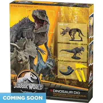 Thames & Kosmos-Jurassic World: Dinosaur Dig - Triceratops, Giganotosaurus, and Velociraptor Claw-556003-Legacy Toys