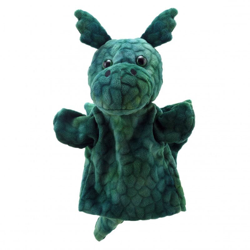 The Puppet Company-Animal Puppet Buddies - Dragon (Green)-PC004633-Legacy Toys