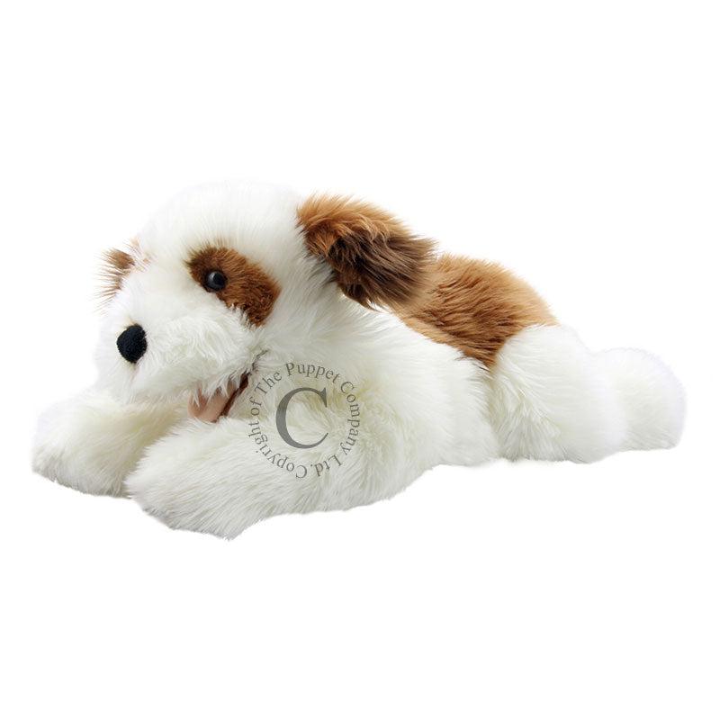 The Puppet Company-Playful Puppy - Brown & White-PC003008-Legacy Toys