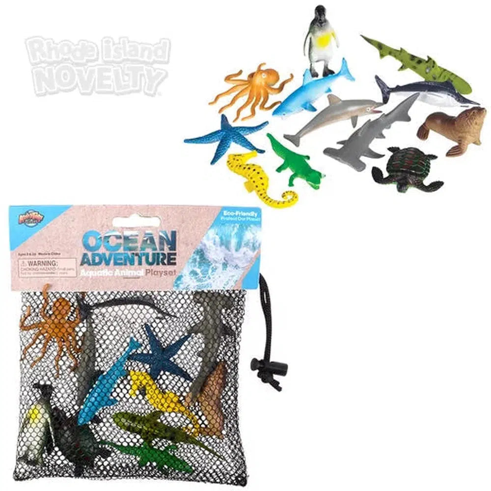The Toy Network-12 Piece Aquatic Mesh Bag Play Set-AT-MTAQU-Legacy Toys