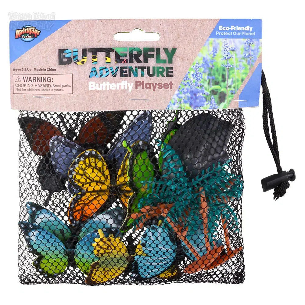 The Toy Network-12 Piece Butterfly Mesh Bag Play Set-AT-MTBUT-Legacy Toys
