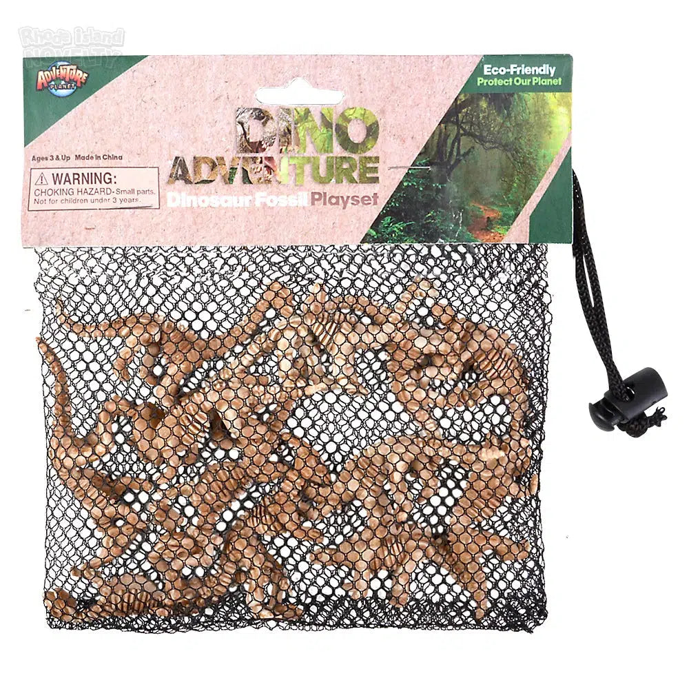 The Toy Network-12 Piece Dino Fossil Mesh Bag Play Set-AT-MTDFO-Legacy Toys