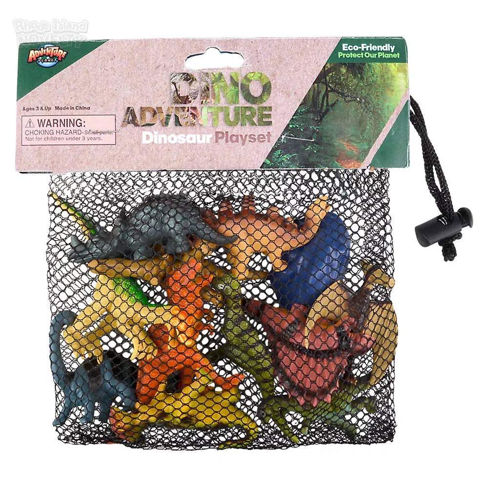 The Toy Network-12 Piece Dinosaur Mesh Bag Play Set-AT-MTDIN-Legacy Toys