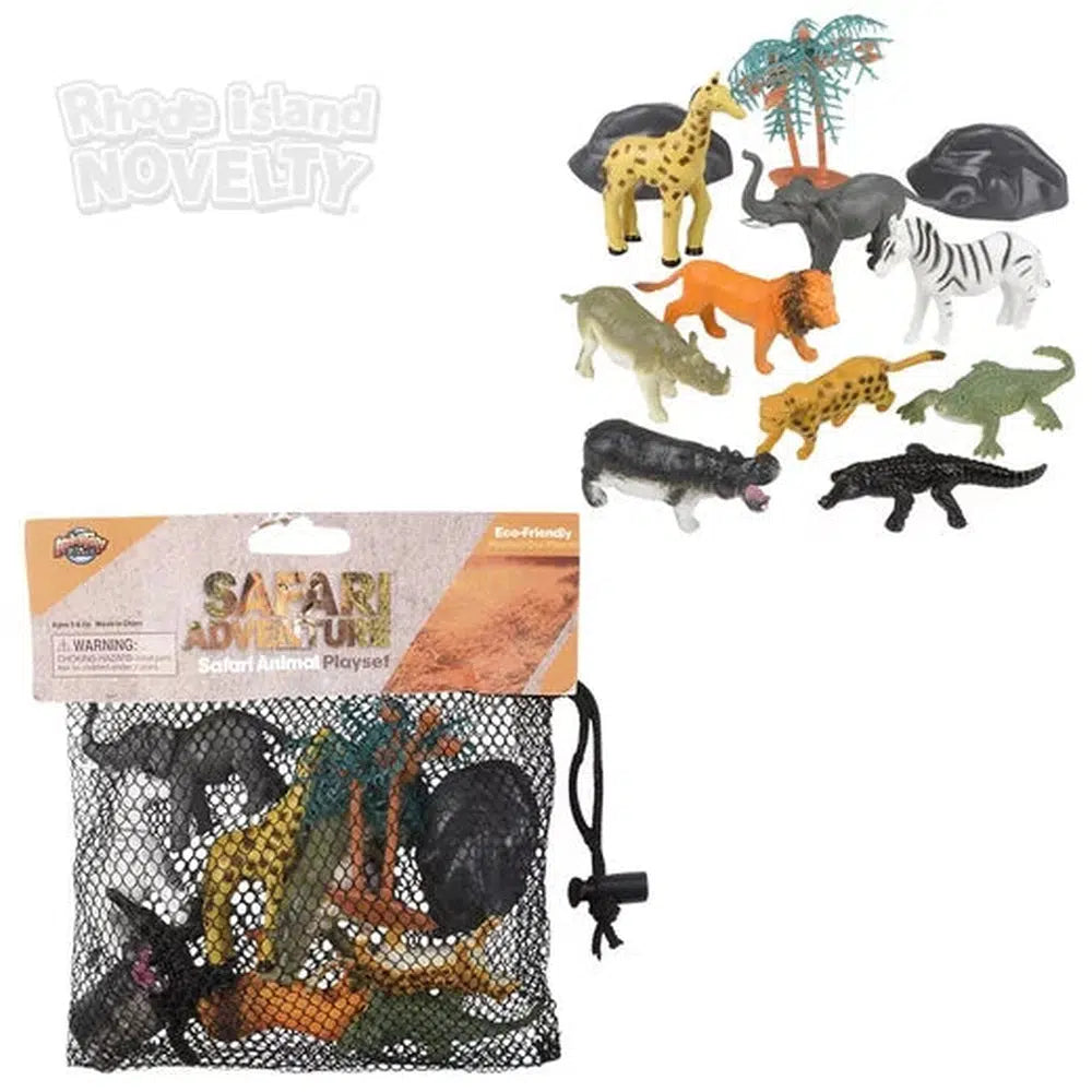 The Toy Network-12 Piece Safari Mesh Bag Play Set-AT-MTSAF-Legacy Toys