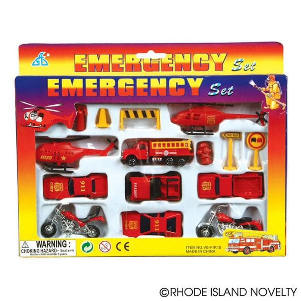 The Toy Network-15 Piece Diecast Fire Team Car Set-VE-FIR15-Legacy Toys