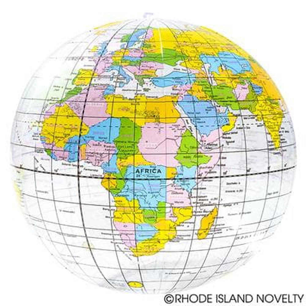 The Toy Network-16" Inflatable Globe Clear--Legacy Toys