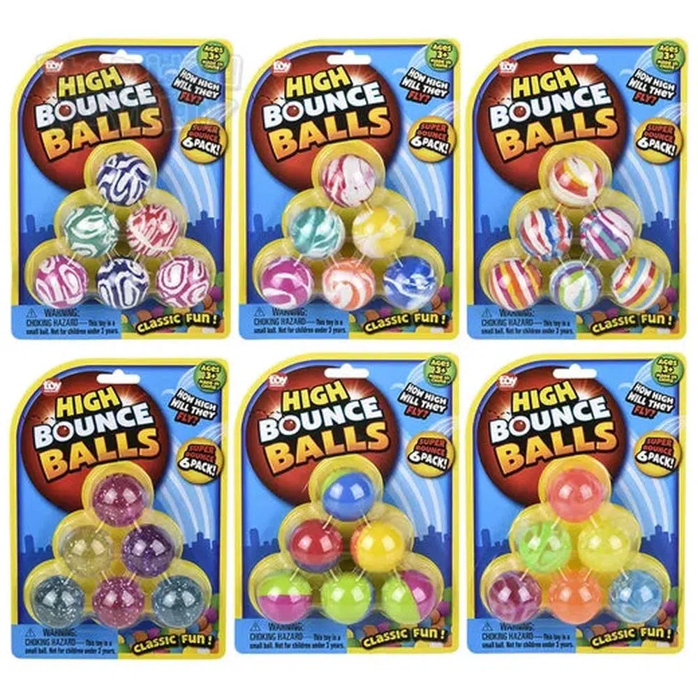 The Toy Network-1.25"(32mm) Hi-Bounce Balls Assorted Styles-BA-32CAS-Legacy Toys
