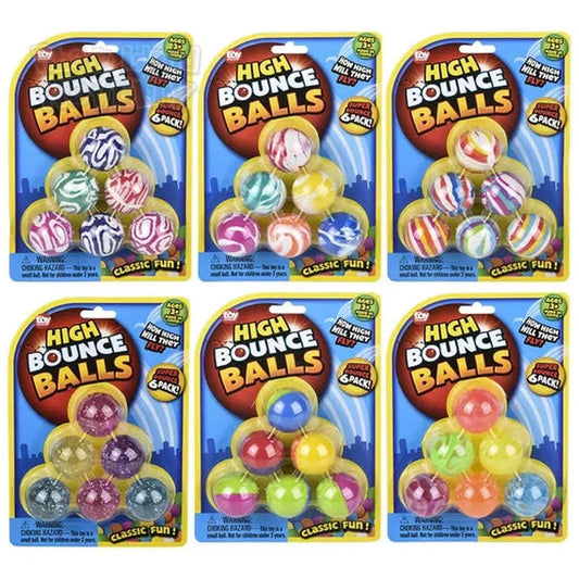 The Toy Network-1.25"(32mm) Hi-Bounce Balls Assorted Styles-BA-32CAS-Legacy Toys