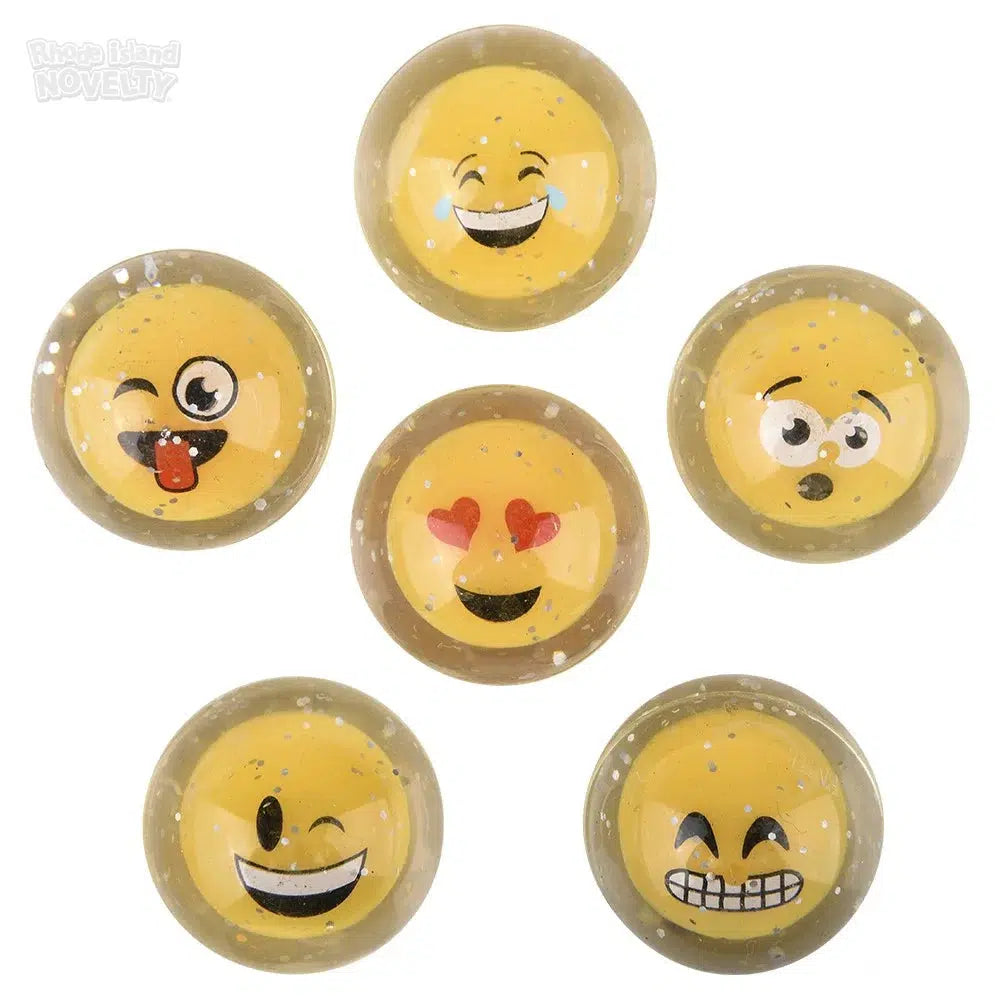 The Toy Network-1.75" Light-Up Emoticon Hi Bounce Ball--Legacy Toys