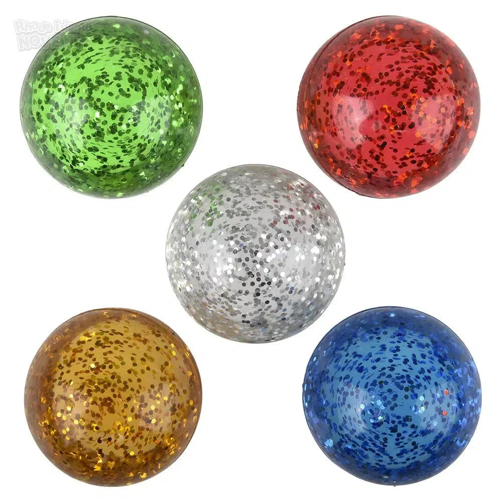 6 Glitter Clear Ball Yellow - Bag of 4 | GI2071004