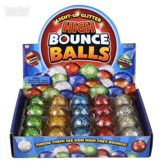 The Toy Network-1.75" Light-Up Glitter Hi Bounce Ball--Legacy Toys