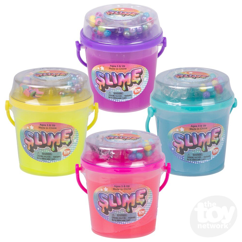 The Toy Network-2.5" Bucket Neon Mix-In Slime-SK-BUCMX-Legacy Toys