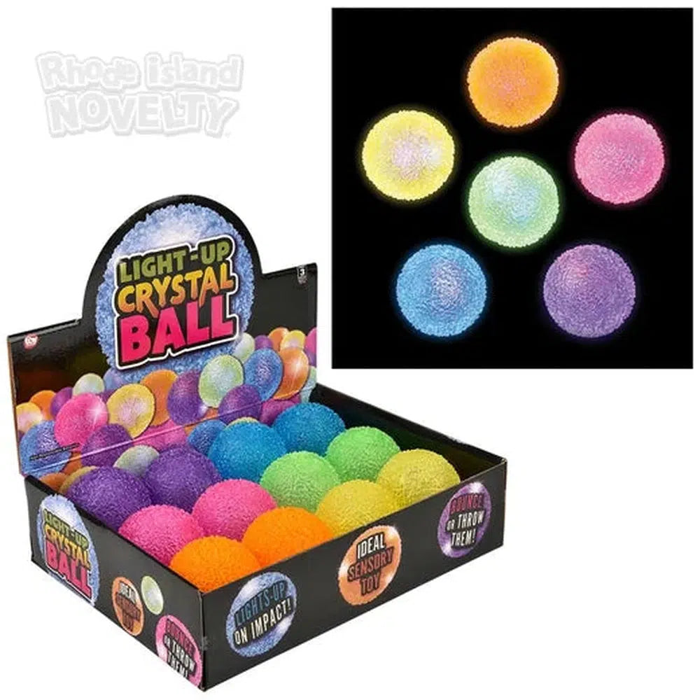 The Toy Network-2.5" Light-Up Crystal Bouncy Ball Assorted Colors--Legacy Toys
