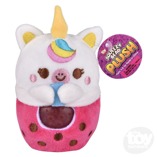 The Toy Network-3" Animal Bubble Tea Squeezy Bead Plush Ball-BA-PSBUA-Legacy Toys
