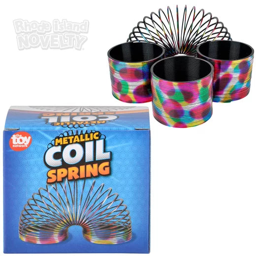 The Toy Network-3" Metallic Rainbow Coil Spring-CS-MRB80-Legacy Toys