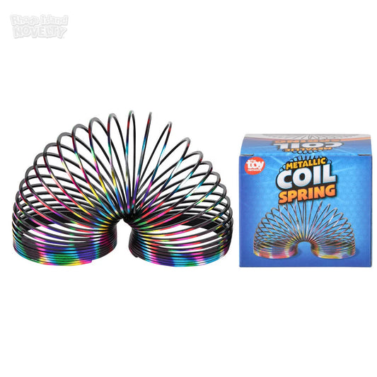 The Toy Network-3" Metallic Rainbow Coil Spring-CS-MRB80-Legacy Toys