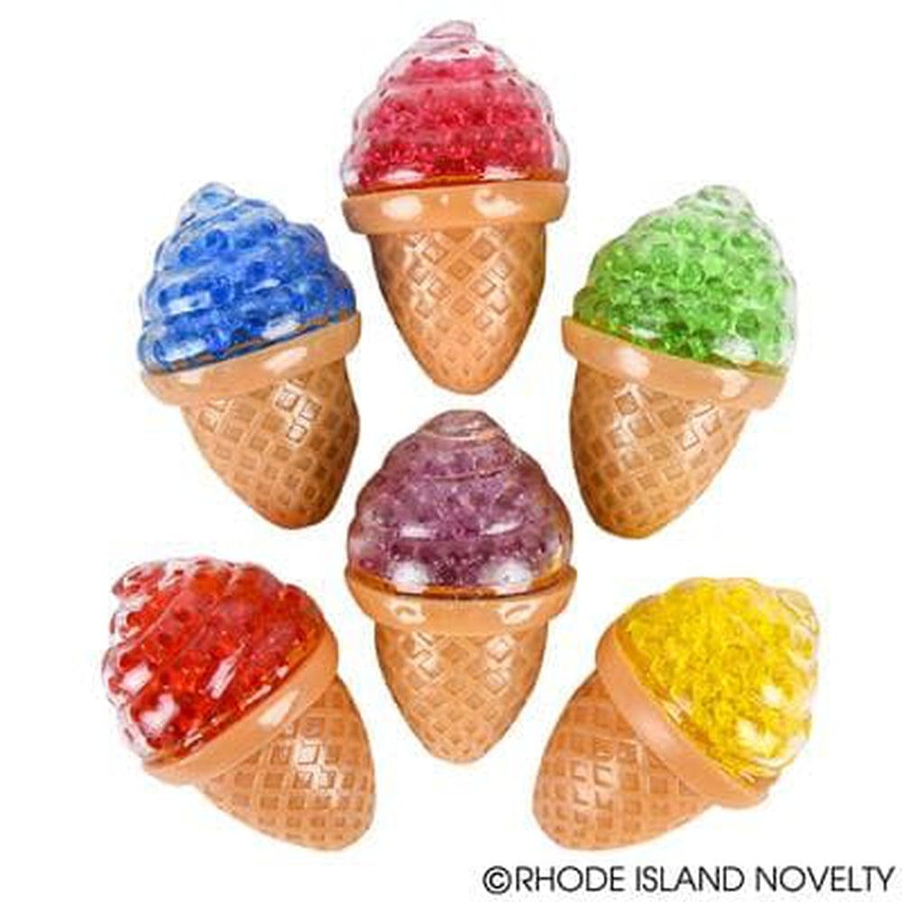 The Toy Network-3.5" Bead Squish Ice Cream Cone - Assorted Colors--Legacy Toys