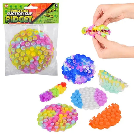 The Toy Network-3.5" Double Side Round Fidget Suction Cups-TY-SCROU-Legacy Toys