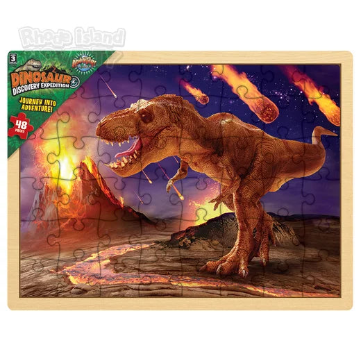 The Toy Network-48 Piece Dinosaur Wooden Puzzle-AG-48DIN-Legacy Toys