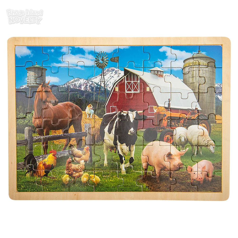 6 Piece Chunky Farm Theme Wooden Puzzle