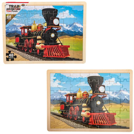 The Toy Network-48 Piece Locomotive Train Wooden Puzzle-AG-48TRA-Legacy Toys