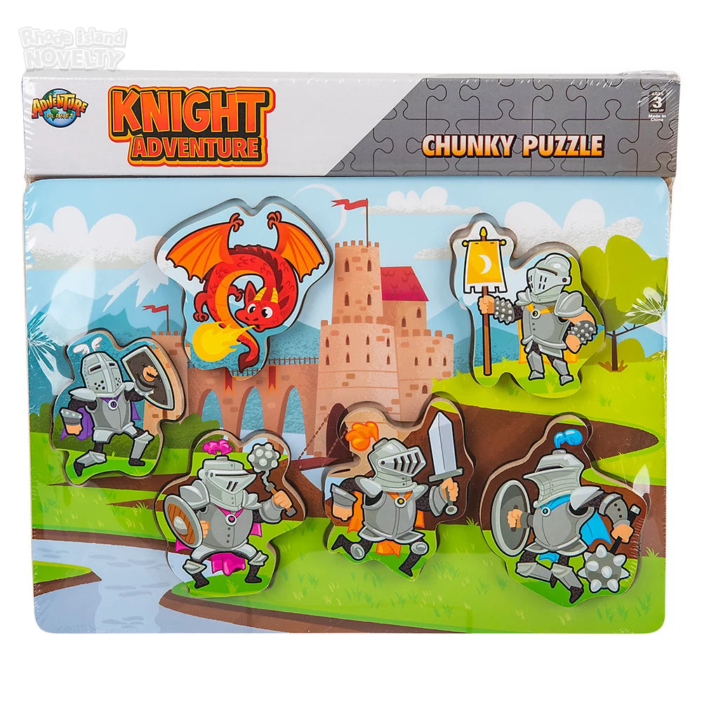 The Toy Network-6 Piece Chunky Knights Wooden Puzzle-AG-CHKNI-Legacy Toys