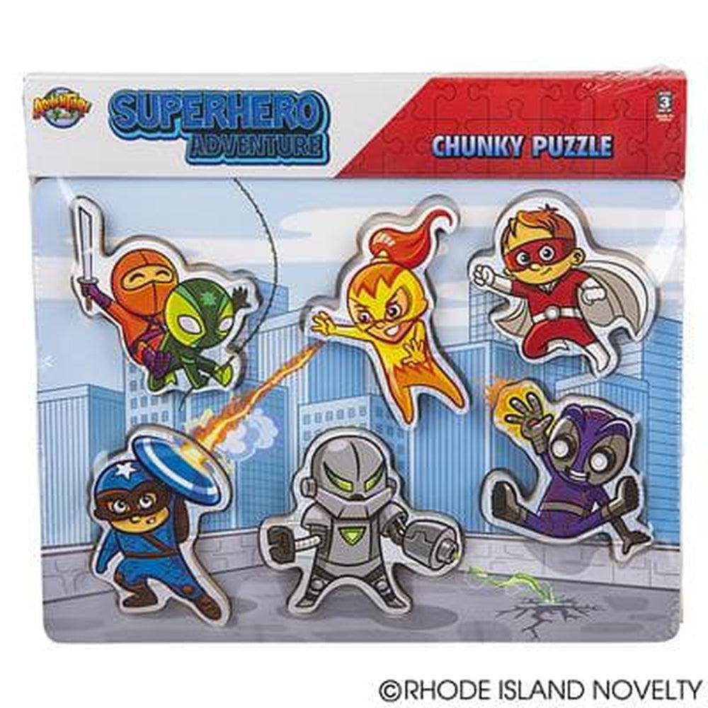 The Toy Network-6 Piece Chunky Super Hero Wooden Puzzle-AG-SUP-Legacy Toys