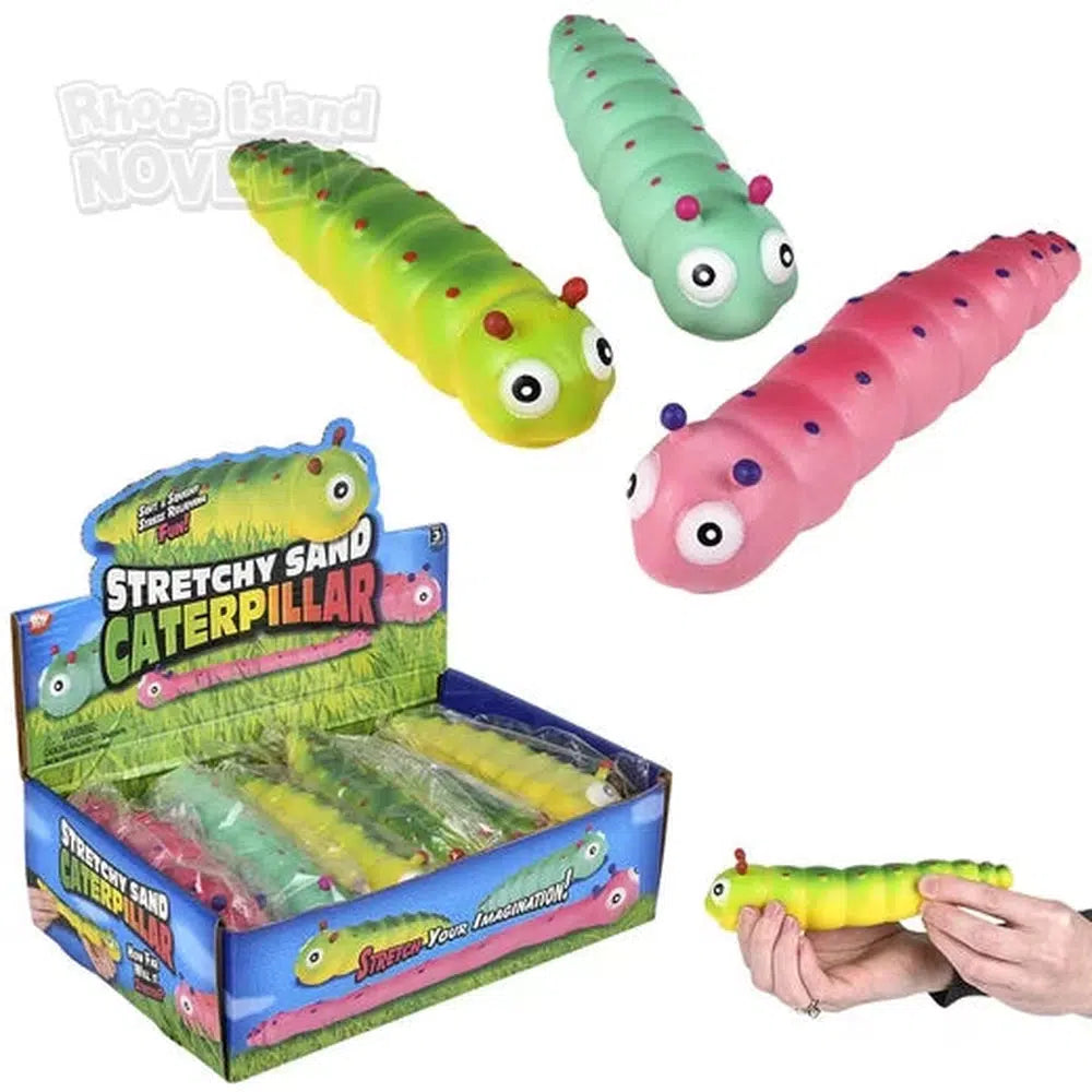  24 Pcs Caterpillar Fidget Worm Stretchy Strings Toy