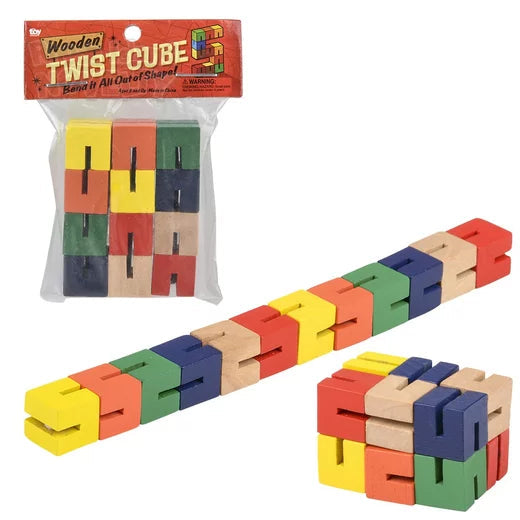 Wooden One-Size Cube Building Blocks, Set of 24, 1.5 cubes
