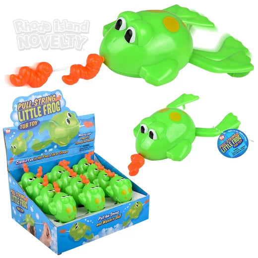 The Toy Network-6.5" Pull-String Frog Bath Toy--Legacy Toys