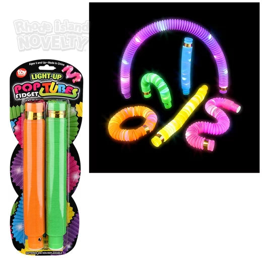 The Toy Network-8" Light-Up Pop Fidget Tube-Carded-CA-POPLC-Legacy Toys