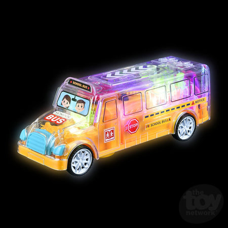 The Toy Network-8" Light-Up Transparent Bus-VE-TRLBU-Legacy Toys