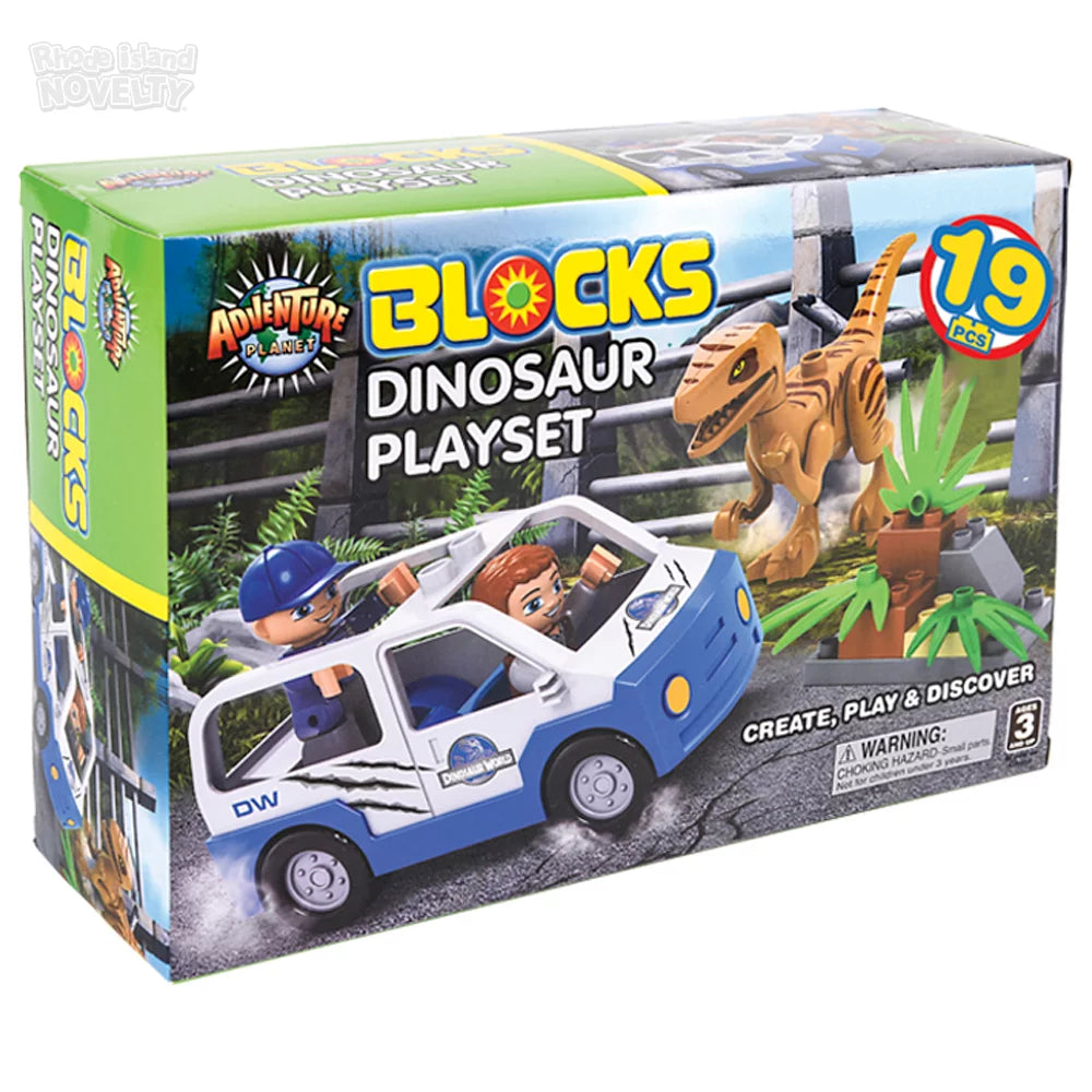 The Toy Network-Blocks 19 Piece Dinosaur Block Set-AM-BBDIN-Legacy Toys