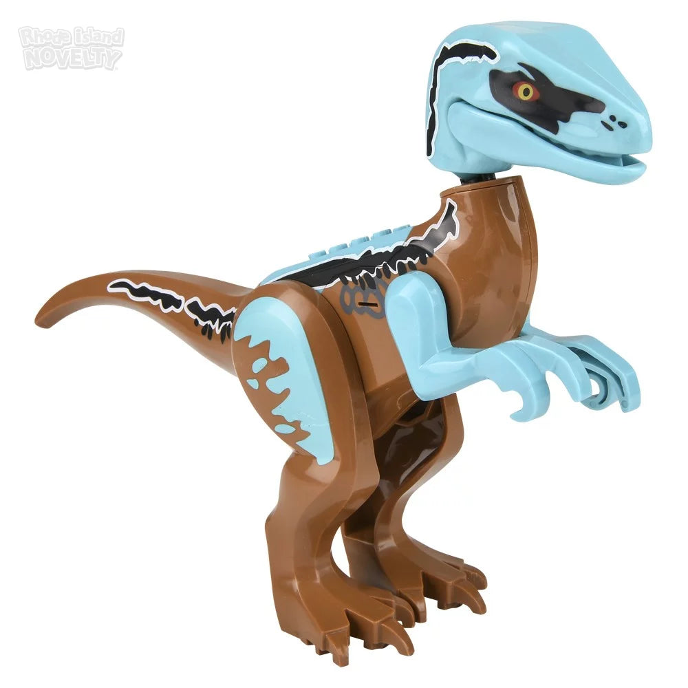 The Toy Network-Blocks Velociraptor Roaring Dinosaur Building Block Figure with Sound-AM-BDVEL-Legacy Toys
