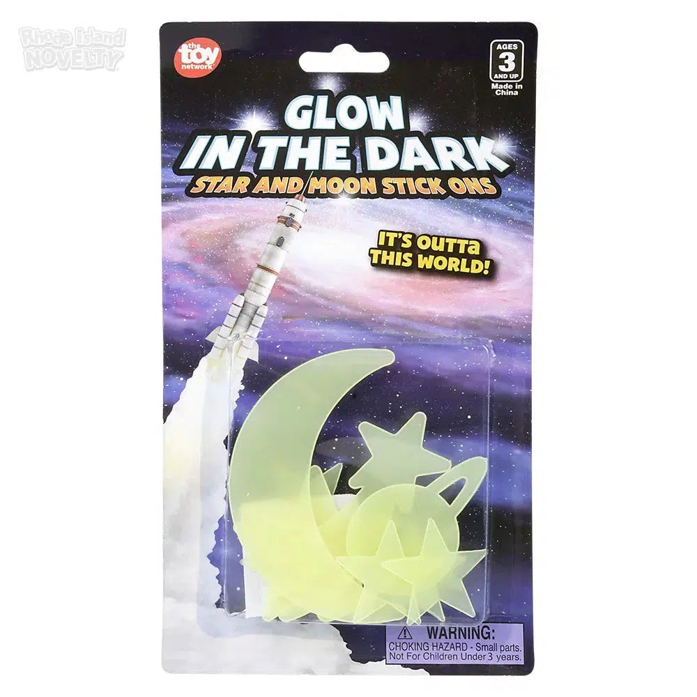 The Toy Network-Glow In The Dark Star And Moon Stick-Ons-ST-GLSTM-Legacy Toys