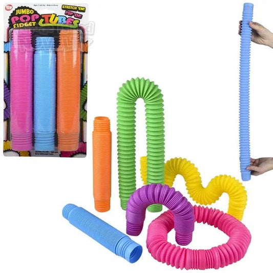 The Toy Network-Jumbo Fidget Pop Tubes 9"--Legacy Toys