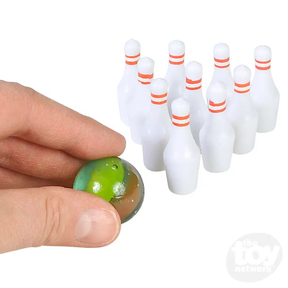 Mini top bowling spiel
