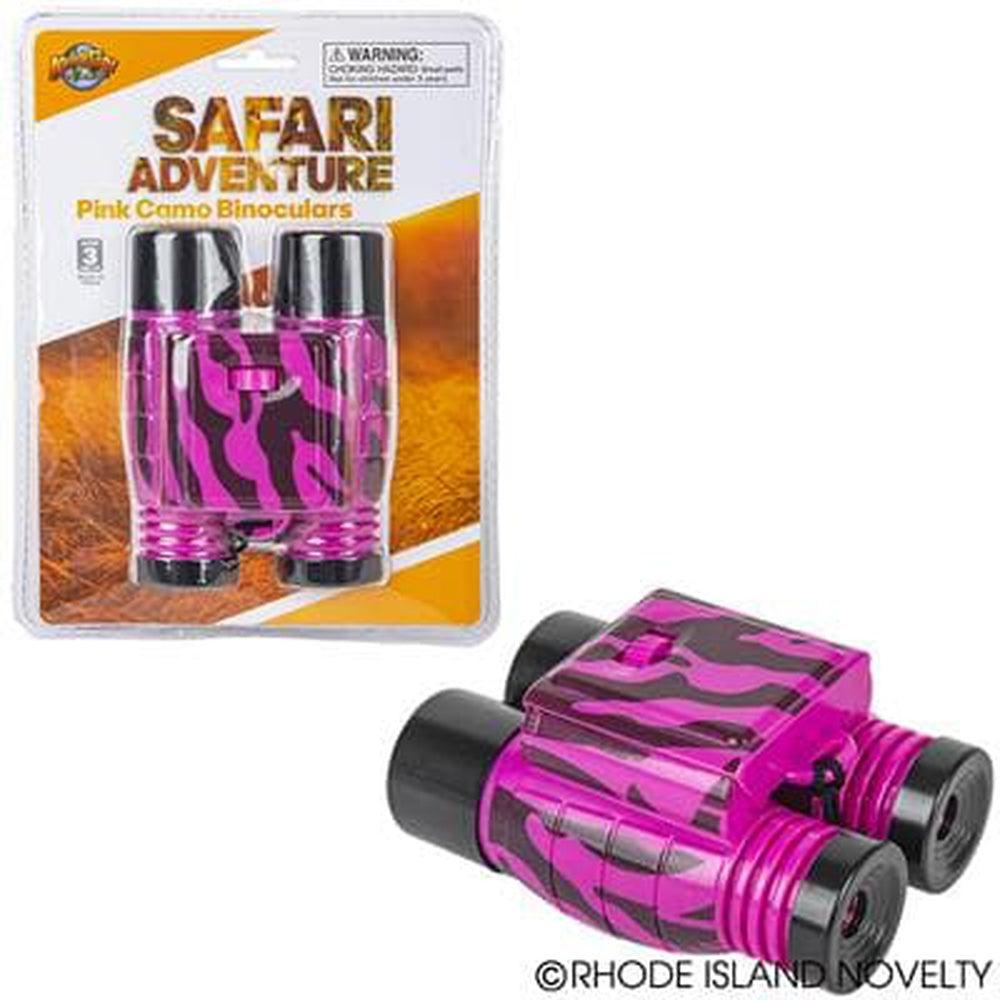 The Toy Network-Pink Zebra Print Camouflage Binoculars-AM-BINWP-Legacy Toys