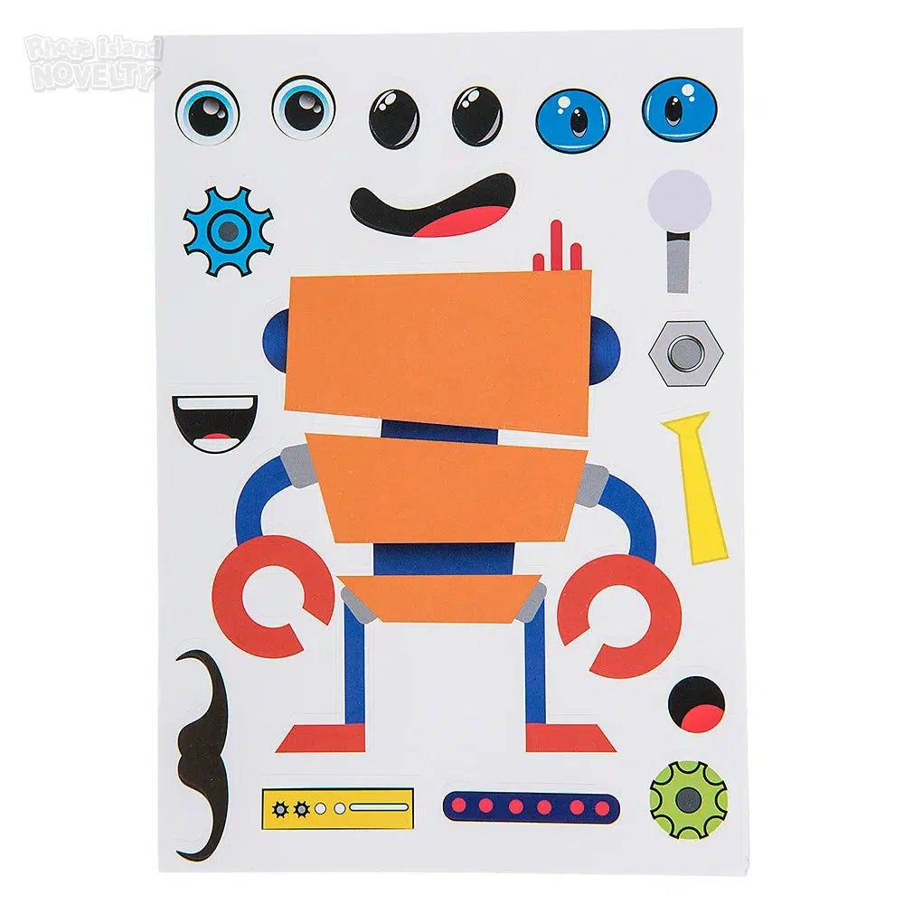 The Toy Network-Robot Character Sticker Set - 12 Pieces-ST-MAKRO-Legacy Toys