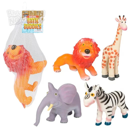 The Toy Network-Safari Bath Buddies Bath Toy Assorted Styles-AK-BBSA4-Legacy Toys
