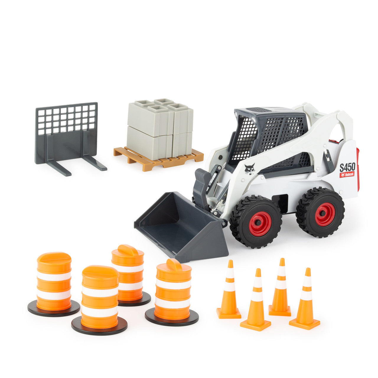 TOMY-Big Farm 1:16 Bobcat Skid Loader Set-47259-Legacy Toys