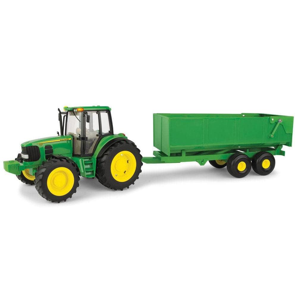 TOMY-Big Farm 1:16 John Deere 6930 with Dump Wagon-46077-Legacy Toys