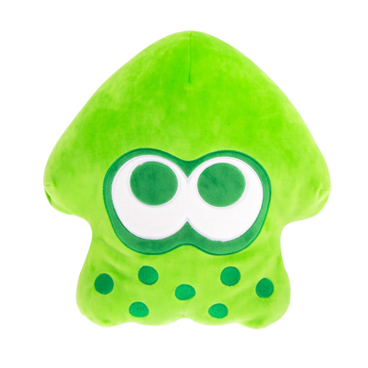 TOMY-Club Mocchi Mocchi - Splatoon 2 Mega Neon Green Squid Plush Stuffed Toy-T12749-Legacy Toys