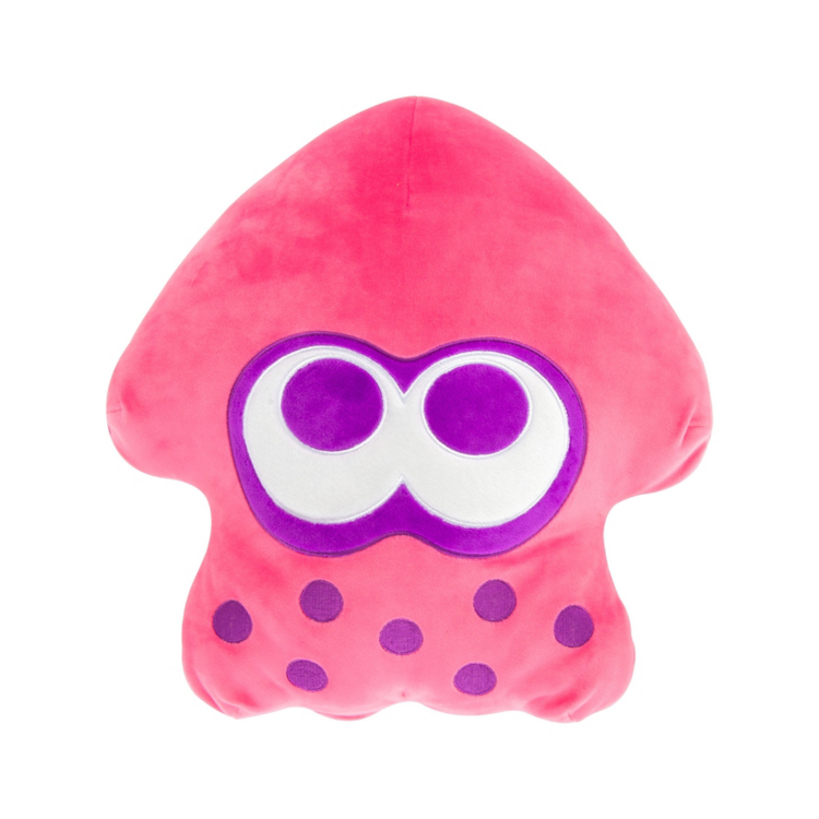 TOMY-Club Mocchi Mocchi - Splatoon 2 Mega Neon Pink Squid Plush Stuffed Toy-T12999-Legacy Toys
