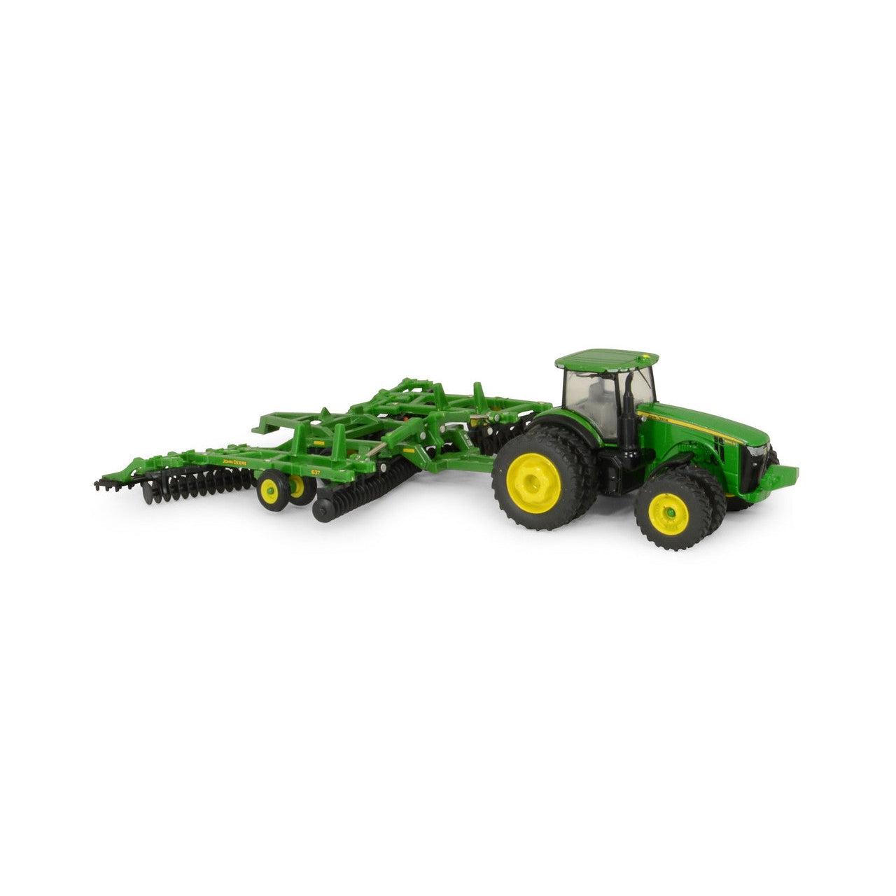TOMY-John Deere 8320R Tractor with JD 637 Disk-45479V-Legacy Toys